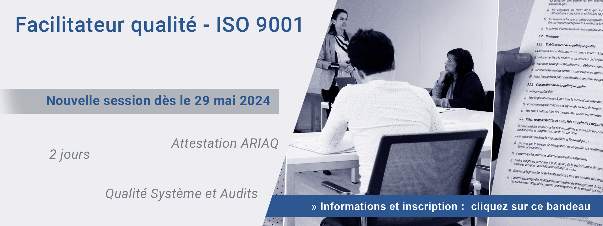 Facilitateur qualité - ISO 9001