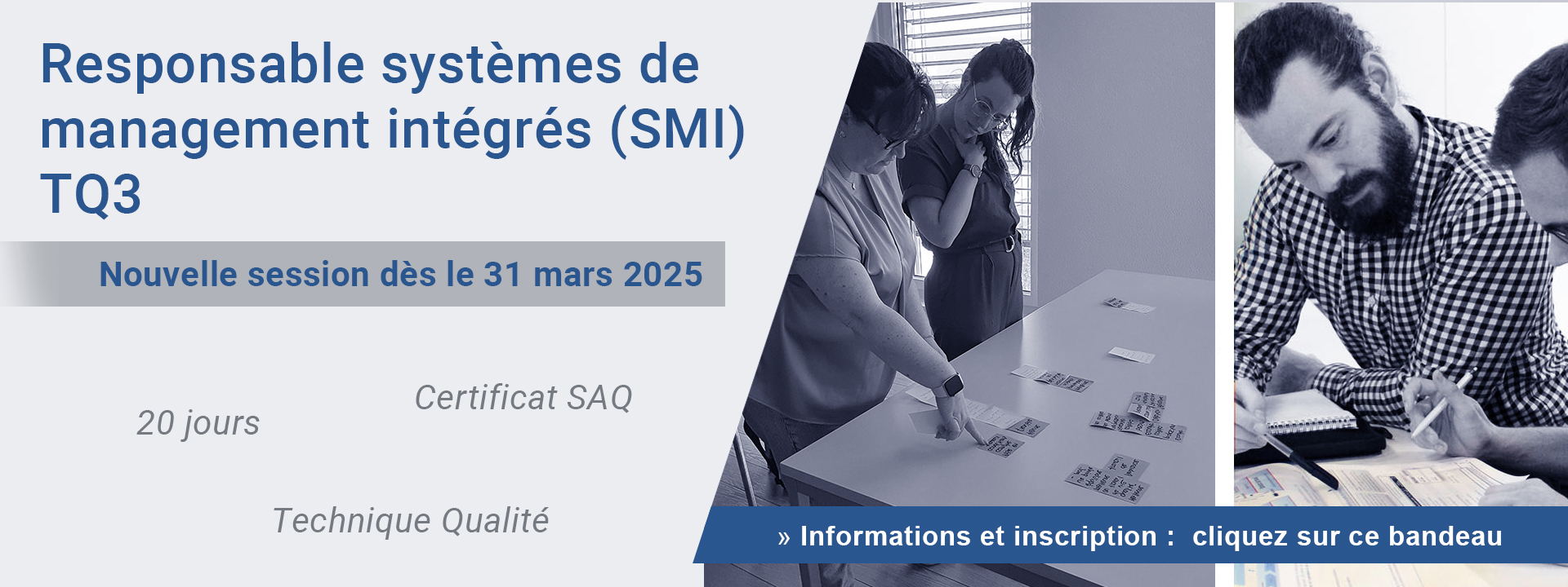 Responsable systèmes de management intégrés (SMI) – TQ3